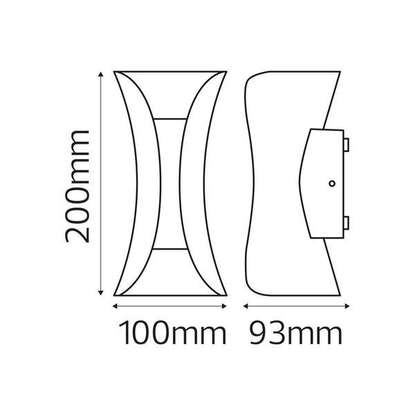 Світильник фасадний 10W LED Horoz Electric MARVEL-10 настінний 4200K чорний, золото IP65 076-052-0010-030 фото