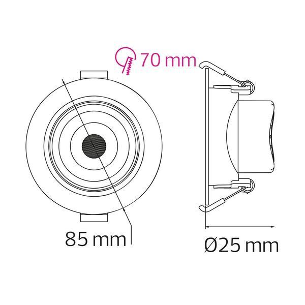 Точечный поворотный светильник 5W Horoz Electric черный 3000K/4500К/6000K круглый IP20 NORA PRO-5 016-053-1005-020 фото