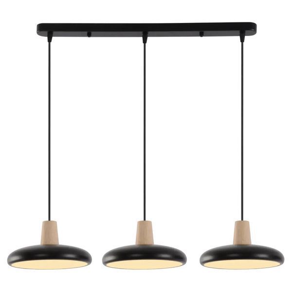 Підвісний LED світильник 72W Valeso на три плафони 3000/4200/6000K чорний IP20 XI3342-3 SP000046070 фото