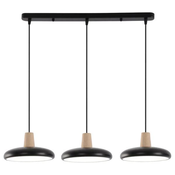 Підвісний LED світильник 72W Valeso на три плафони 3000/4200/6000K чорний IP20 XI3342-3 SP000046070 фото