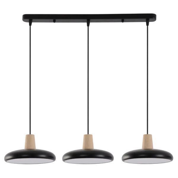 Підвісний LED світильник 72W Valeso на три плафони 3000/4200/6000K чорний IP20 XI3342-3 SP000046070 фото