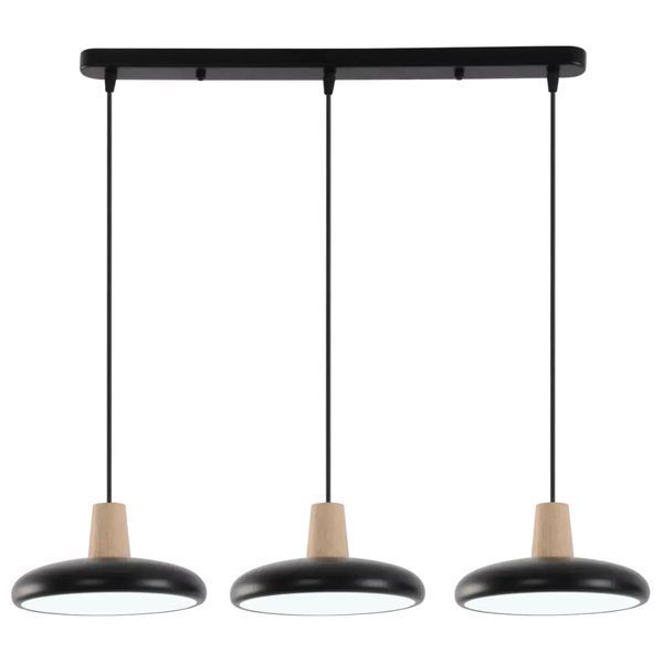 Підвісний LED світильник 72W Valeso на три плафони 3000/4200/6000K чорний IP20 XI3342-3 SP000046070 фото