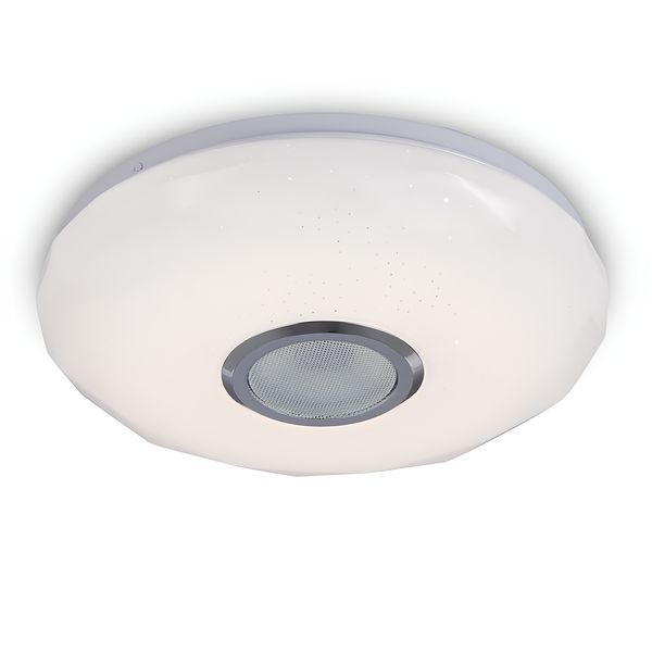 Світлодіодний музичний смарт-світильник 32W+2W RGB Bluetooth акриловий з пультом 3000-6500K білий VALESO LY370-300 WH SP000051965 фото