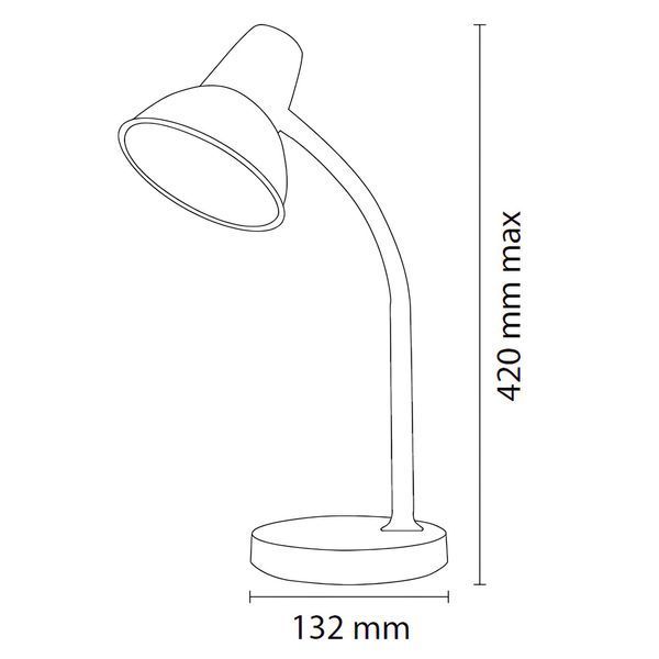 Настільна світлодіодна лампа 5W Horoz Electric на підставці 4500K біла IP20 BESTE 049-037-0005-010 фото