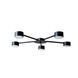 Люстра потолочная MSK Electric Copter на пять круглых плафонов под лампы GX53 черная NL 8040-5 BK 618659 фото 2