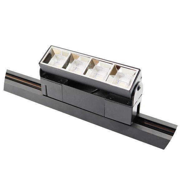 Трековый LED светильник 10W с линзой VELMAX с поворотным механизмом 3000K черный IP20 V-TRL-LA 25-31-62 фото