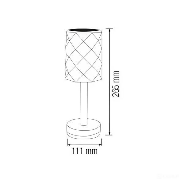 Настільна LED лампа 1W Horoz Electric на акумуляторі 3000K/4500K/6000K димміруемая біла IP20 WANDA 3CCT 050-005-0001-010 фото