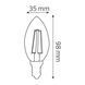 Лампа світлодіодна 4W С37 Horoz Electric Filament flame-4 2700К E14 свічка тепла 001-013-0004-010 фото 2