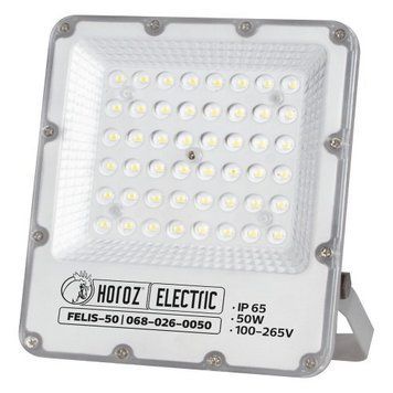 Світлодіодний прожектор 50W Horoz Electric металевий 6400K вологозахищений IP65 FELIS-50 068-026-0050-020 фото