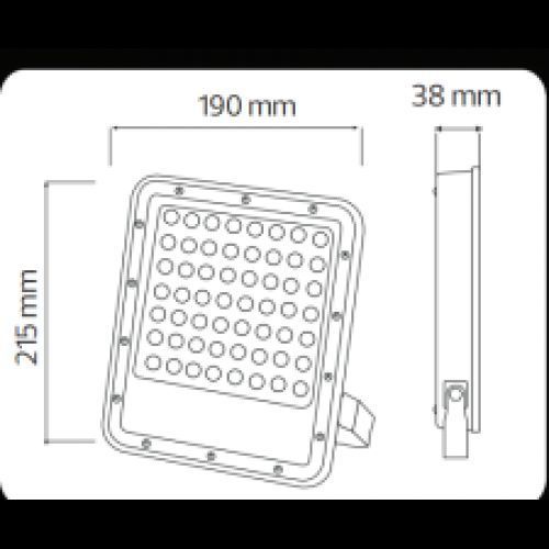 Светодиодный прожектор 50W Horoz Electric металлический 6400K влагозащищенный IP65 FELIS-50 068-026-0050-020 фото