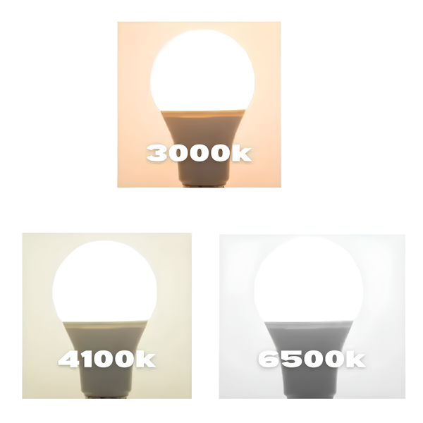 Светодиодная лампа 10W Velmax со сменяемой цветовой температурой 3000/4100/6500K E27 A60 белая IP20 V-A60 21-11-37 фото