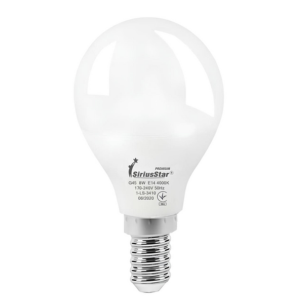 Светодиодная лампа 8W SiriusStar 3410 G45 4000K E14 белая IP20 SP000019716 фото