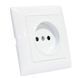 Розетка одинарна без заземлення Horoz Electric TINA вбудована біла IP20 112-005-0008-010 фото 1
