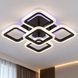 Стельова LED люстра 88W VALESO з п&rsquo;ятьма квадратами з пультом 3000&ndash;6500K та RGB чорна LI8822/4+1B SP000050438 фото 1