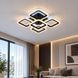 Стельова LED люстра 88W VALESO з п&rsquo;ятьма квадратами з пультом 3000&ndash;6500K та RGB чорна LI8822/4+1B SP000050438 фото 6