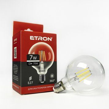 Лампа світлодіодна ETRON куля G95 філаментна 7 W 4200 K E27 1-EFP-162 616606 фото