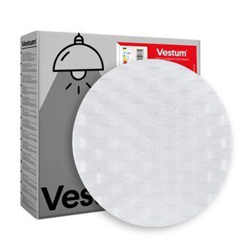 Стельовий LED світильник 30W Vestum з розсіювачем зоряне небо 4000К білий/срібло IP40 CELL VS-90052 фото