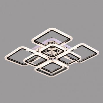 Стельова LED люстра 144W з RGB-підсвіткою корпусу та пультом 3000-6000 К SL-5342/4+4C CR+RGB DIMMER Svet SL-5342/4+4C CR+RGB фото
