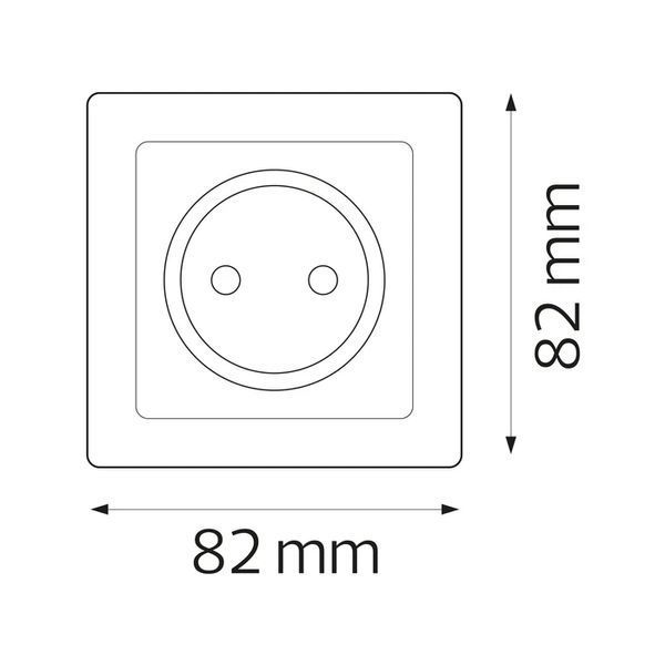 Розетка одинарная с заземлением Horoz Electric TINA с крышкой&nbsp;встраиваемая белая IP44 112-005-0010-010 фото