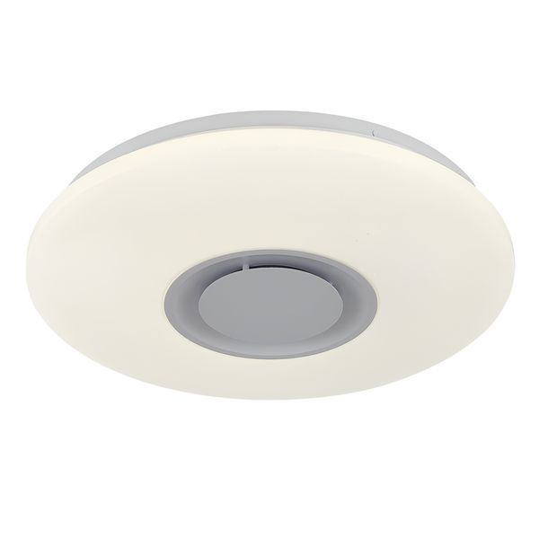 Стельовий смарт-світильник LED 48W+5W RGB з вбудованою Bluetooth-колонкою і пультом 3000-6500K білий VALESO LY565-400 WH SP000051972 фото
