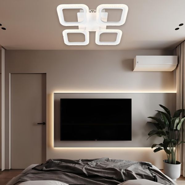 Потолочная LED люстра 64W с пультом VALESO в стиле модерн 3000-6000К белая IP20 V K39205B-4 WT V K39205B-4 WT фото
