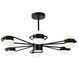 Потолочная светодиодная люстра Sirius 84W с акриловыми плафонами 3000-6500К черная IP20 B N4557/6 BK SP000035030 фото 3