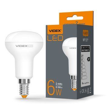 Світлодіодна лампа 6W VIDEX E14 форма гриб R50 550Lm 4100K нейтральне світло VL-R50e-06144 VL-R50e-06144 фото