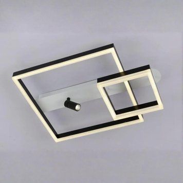 Стельова LED люстра 62W з пультом Interees з металевим каркасом 3000-6000К IP20 V K33209-680 WT+BK K33209-680 фото