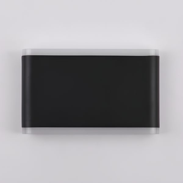 Уличный LED светильник 12W фасадный Velmax настенный прямоугольный 3000K черный IP54 V-CTL-WL-010 24-62-52 фото