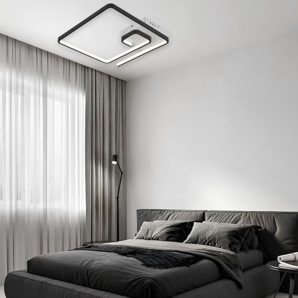 Потолочная LED люстра 28W Valeso квадратной формы 3000/4000/6000К черная IP20&nbsp;LP-DA91622 BK SP000044829 фото