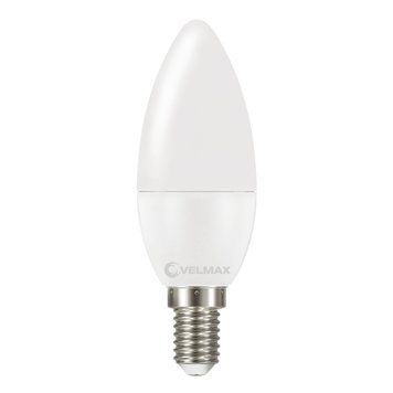 Світлодіодна лампа 4W VELMAX форма свічка C37 з цоколем E14 4100K 400Lm біла IP20 ЕМС V-C37 21-13-07 фото