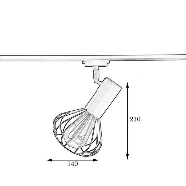 Светильник трековый MSK Electric Lotus в стиле лофт NT 14151-1 BK 616167 фото