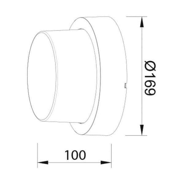 Світильник фасадний 12W LED Horoz Electric SUGA-12/RO настінний 4200K IP65 076-021-0012-010 фото
