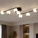 Потолочная LED люстра на пульте 118W с 7 белыми стеклянными шарами 3000-6500K черно-золотой каркас Svet SY-77232/7T BK+FGD SY-77232/7T BK+FGD фото 2