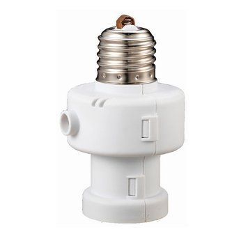 Датчик світла 60W VELMAX з цоколем E27 білий IP20 V-LCS-81 (ST472) 29-22-81 фото