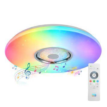 Світлодіодний музичний смарт-світильник 48W+5W RGB Bluetooth з пультом 3000-6500K білий VALESO LY567-400 WH SP000051969 фото