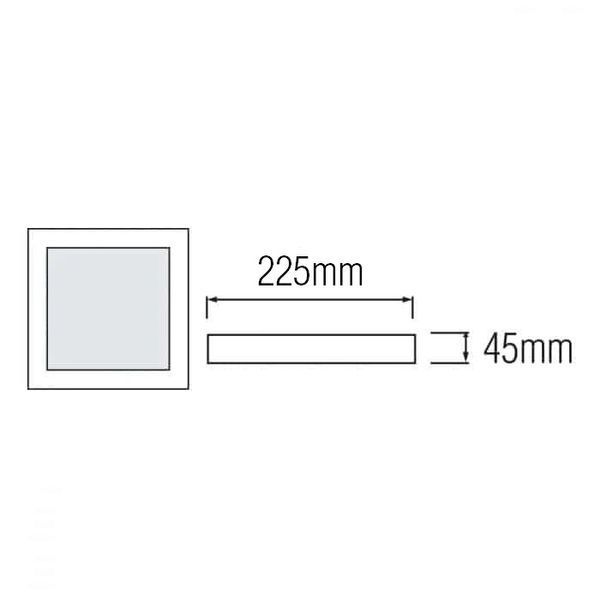 Накладний світильник 32W LED Horoz Electric CARLA-32/SQ 4200К білий квадрат IP20 016-059-0032-030 фото