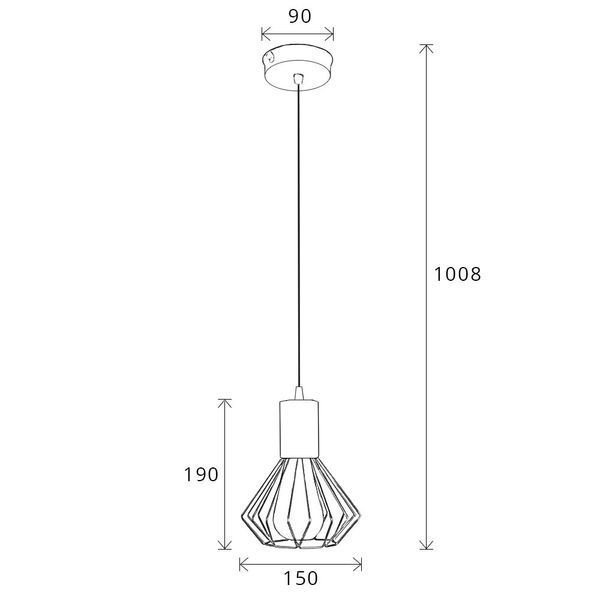 Светильник лофт MSK Electric Diadem подвесной белый NL 2215 WH 616164 фото