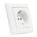 Розетка одинарная с заземлением Horoz Electric TINA встраиваемая белая IP20 112-005-0009-010 фото 1