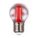 Филаментная LED лампа 2W VELMAX форма шарик G45 E27 200Lm красная V-Filament-G45 21-41-32 фото 1