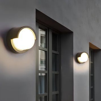 Вуличний LED світильник 9W фасадний Velmax настінний круглий 3000K чорний IP54 V-CTL-WL-008 24-62-53 фото