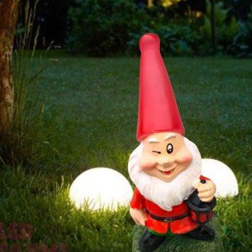 Садовий світильник Lemanso Ельф на сонячній батареї з вимикачем RGB червоний IP44 CAB127 CAB127 RD фото