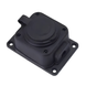 Колодка на одне гніздо Horoz Electric каучукова з кришкою і заземленням чорна IP44 220-000-101 фото 2
