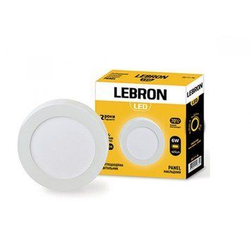 Накладной светодиодный светильник 6W Lebron с металлическим корпусом 4100K белый IP20 L-PRS-641 12-10-61 фото
