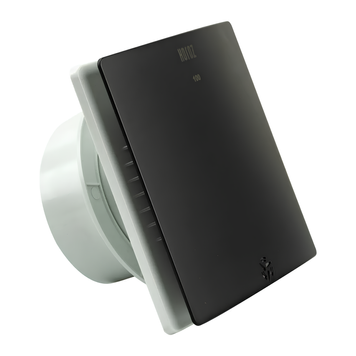 Вентилятор витяжний 12W Horoz Electric чорний 10см IP20 FELIX 500-160-100 фото