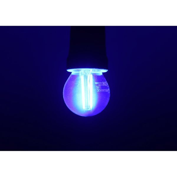 Філаментна LED лампа 2W VELMAX G45 E27 200Lm синя V-Filament-G45 21-41-34 фото
