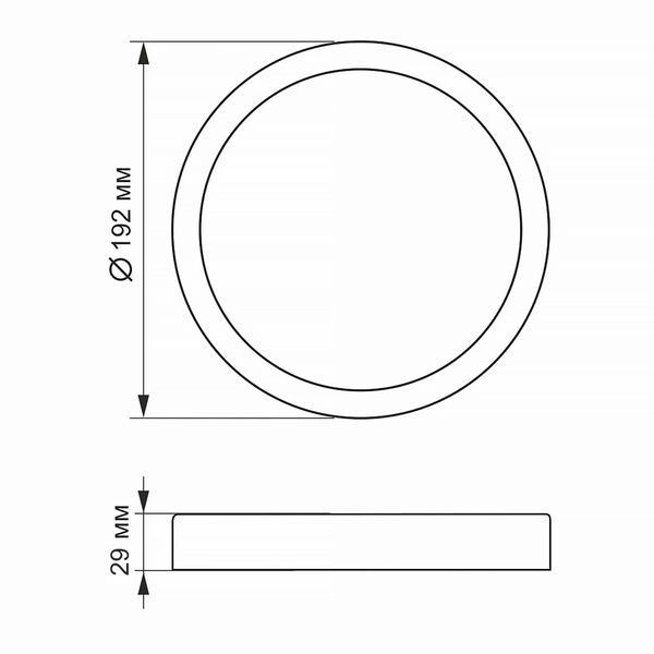 Накладний LED світильник 18W VIDEX 1440Lm із металевим каркасом 5000K чорний IP20 VL-DLRS-185B VL-DLRS-185B фото