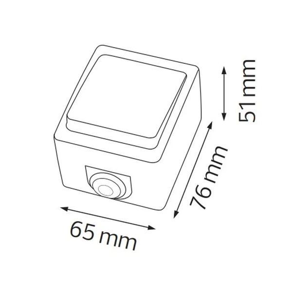 Выключатель накладной одноклавишный Horoz Electric ATOM серый IP54 112-100-0004-010 фото