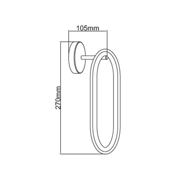 Настінне LED бра 8W Horoz Electric з металевим каркасом 4000К чорне IP20 ACROPOL 029-012-0008-020 фото
