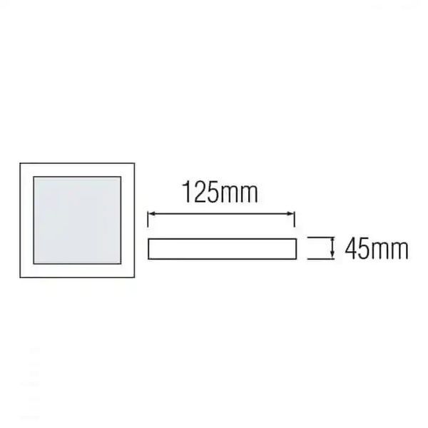 Светильник накладной 16W LED Horoz Electric CARLA-16/SQ 4200K белый квадрат IP20 016-059-0016-030 фото